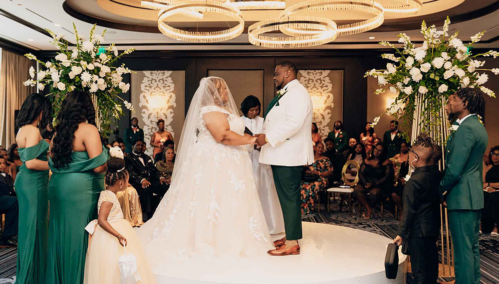 The couple at the ceremony