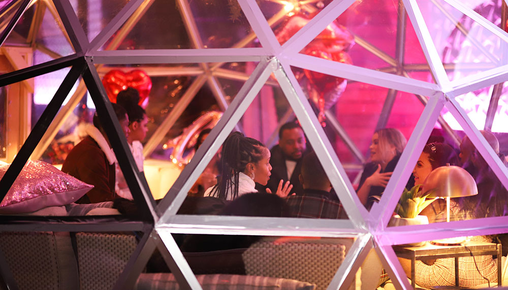 Guests in a private Igloo