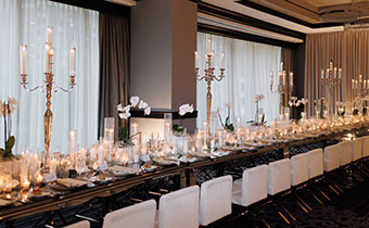 Newlyweds in Tryon Park Ballroom